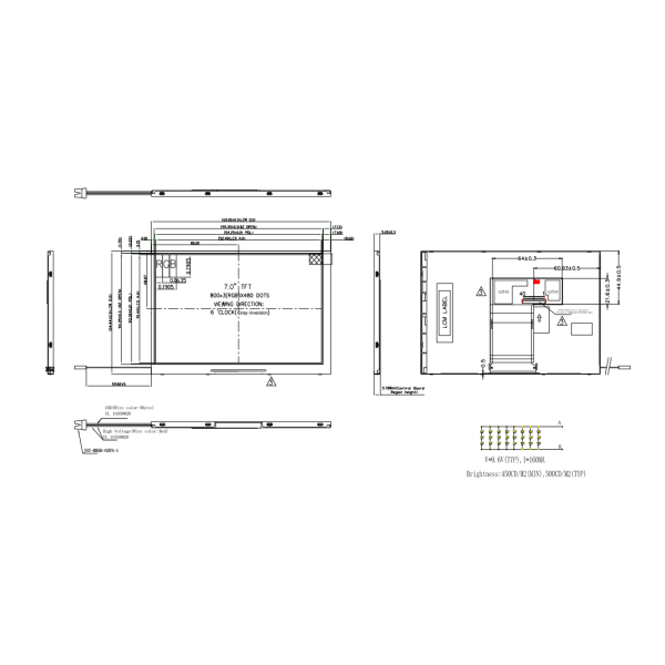 Kingtech 7 inch 800x480 TFT module display